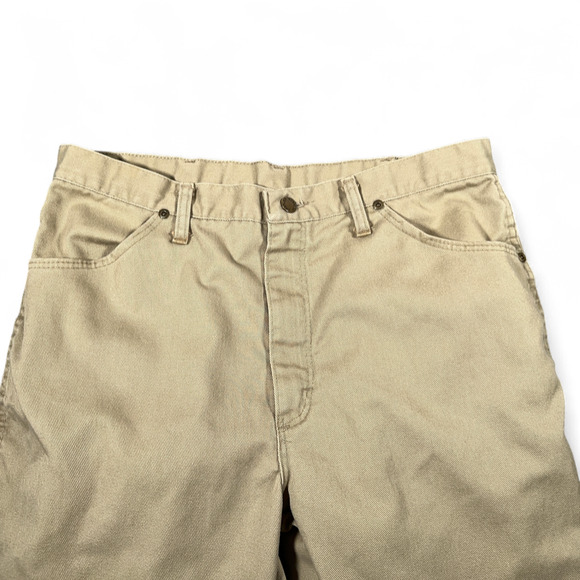 Vintage Rustler Pants Mens 34x31 Brown Regular Fit Workwear USA Made 80s - Picture 3 of 10